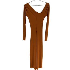 Nicholas Ruched Burnt Orange Shayla Dress Size 4