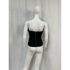 Reformation 'Aradia' Black Acetate Top Size 6