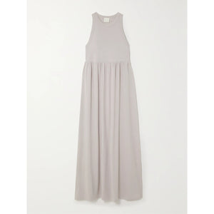 Ninety Percent Gathered Organic Cotton Gray Maxi Dress Size XS