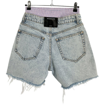Alexander Wang Distressed Blue Boxer Layer Shorts Size 23