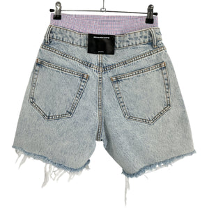 Alexander Wang Distressed Blue Boxer Layer Shorts Size 23
