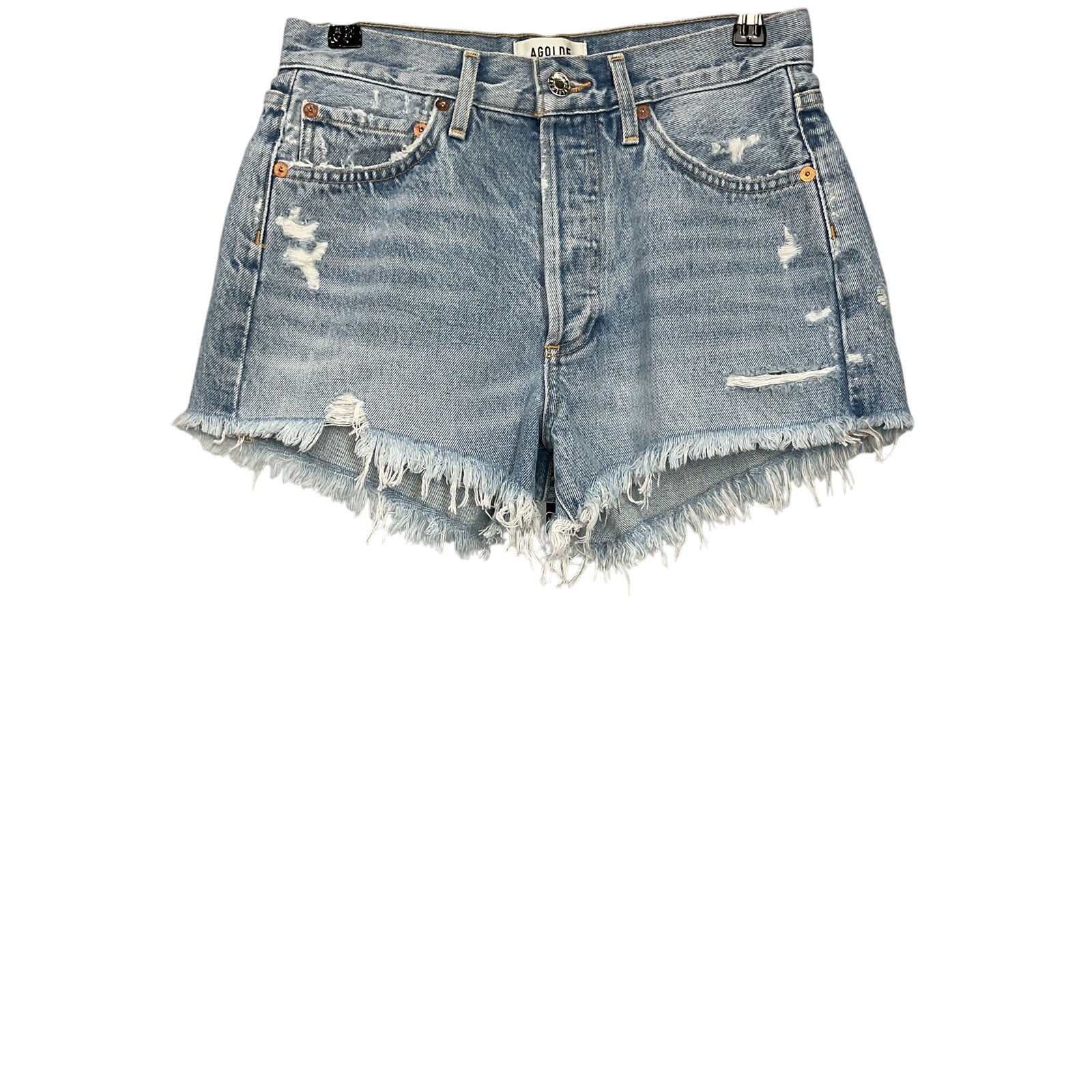 Agolde Parker Blue Cotton Vintage Cut Off Short Size 25