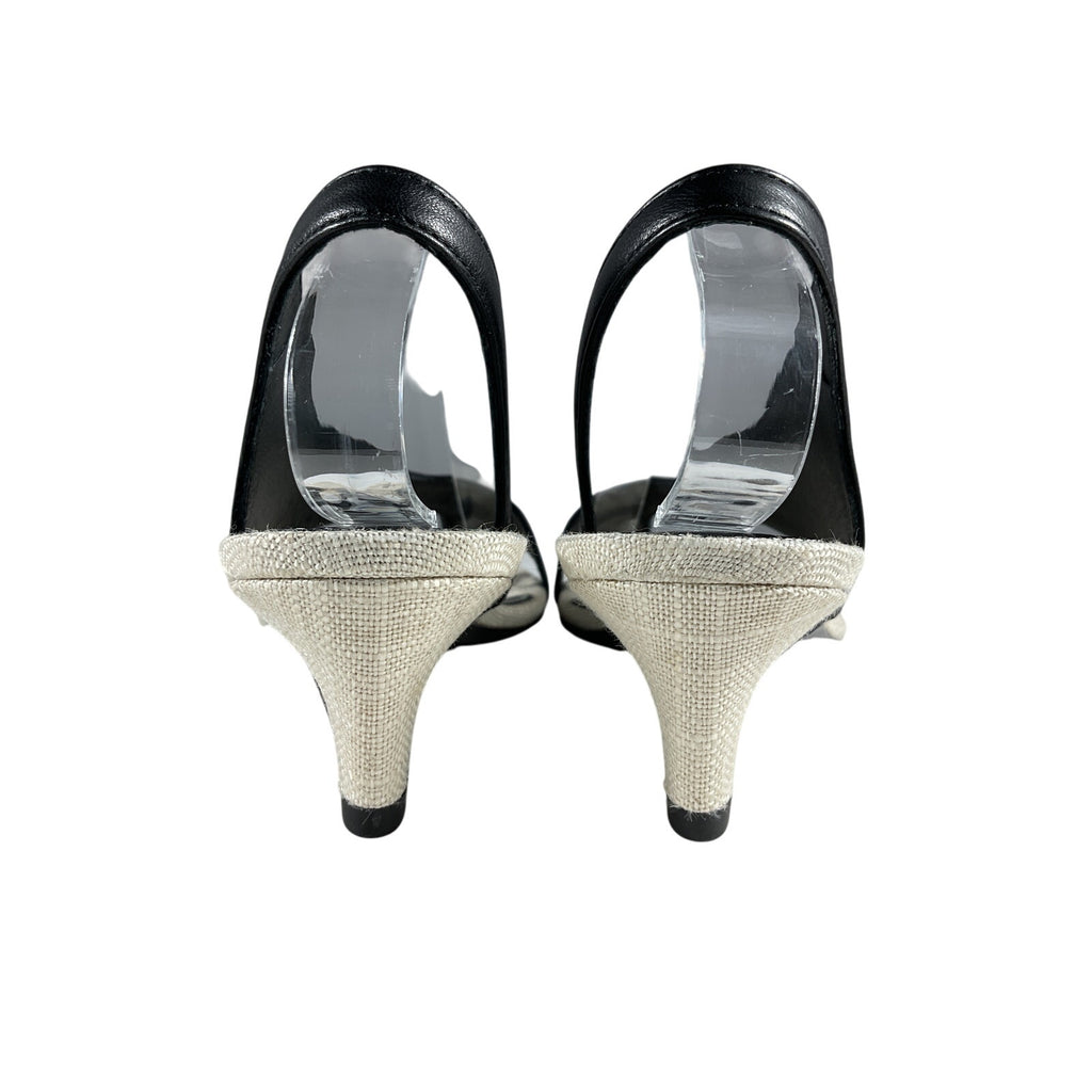 Toteme 40 Black Leather Thong Sandals Size 8