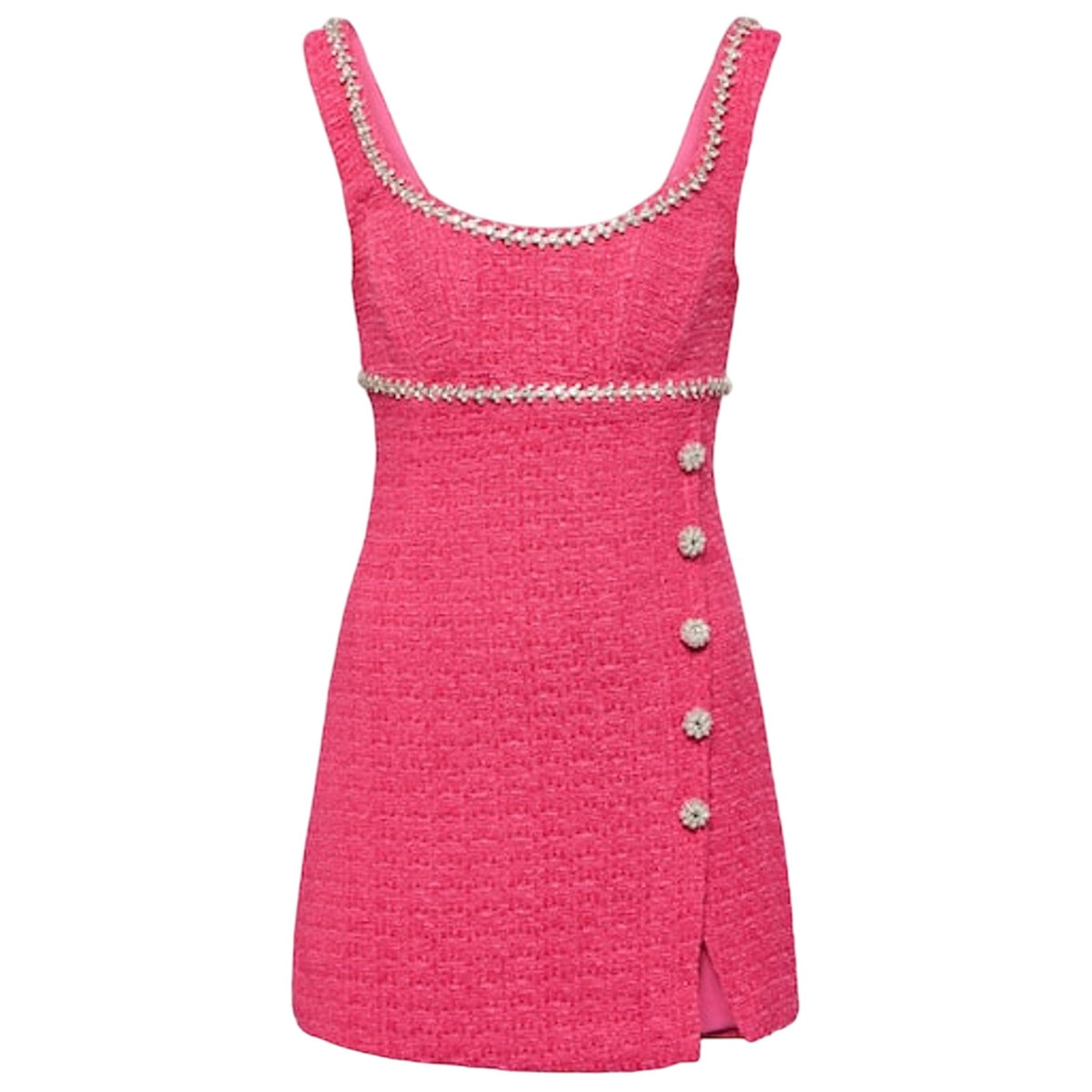 Self-Portrait 'Boucl�' Pink Polyester Mini Dress Size 6 - NWT