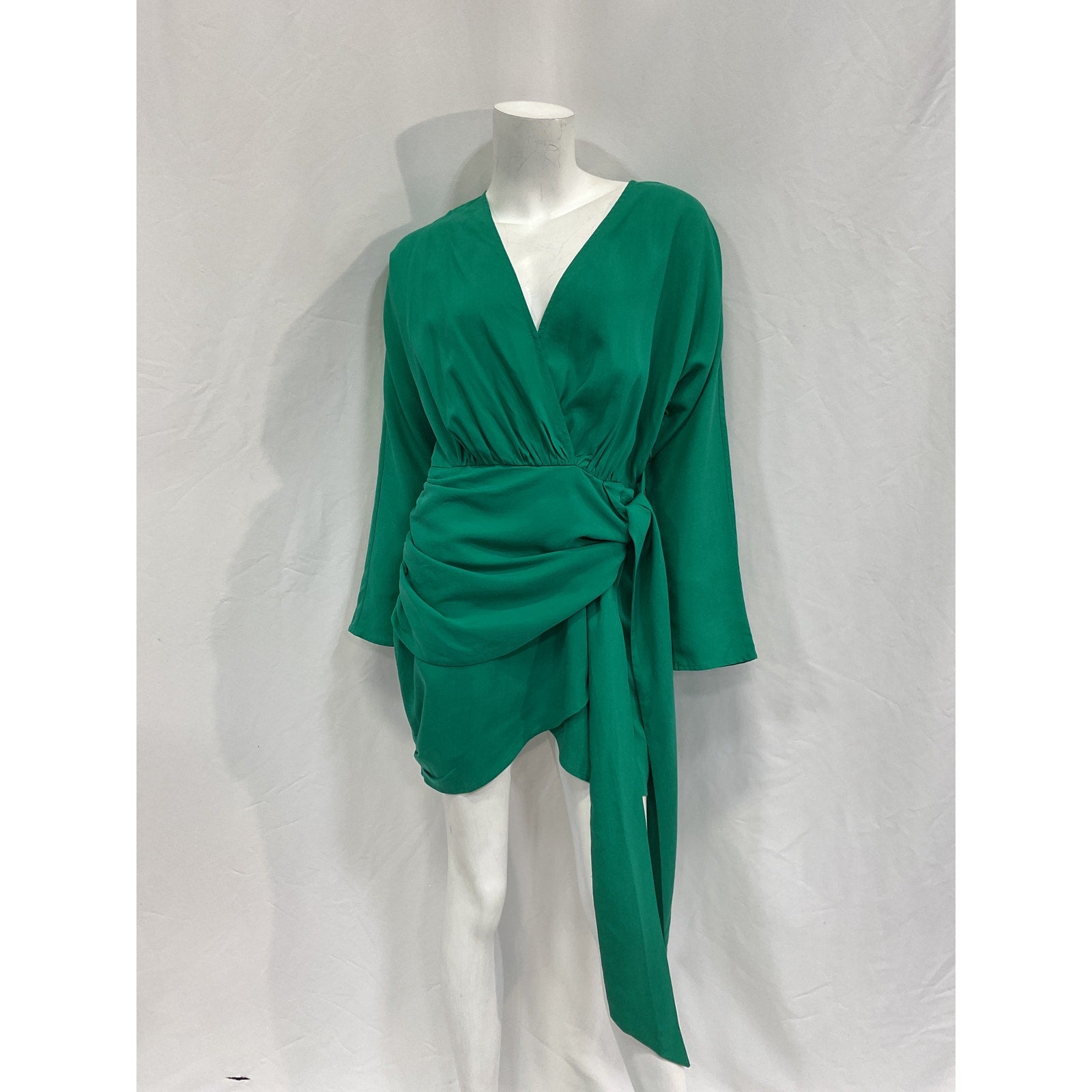 L'Academie 'The Lorriana' Green Tencel Mini Dress Size S - NWT