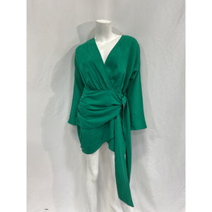 L'Academie 'The Lorriana' Green Tencel Mini Dress Size S - NWT