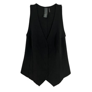 Norma Kamali Sleek Black Simple Vest Size S/36
