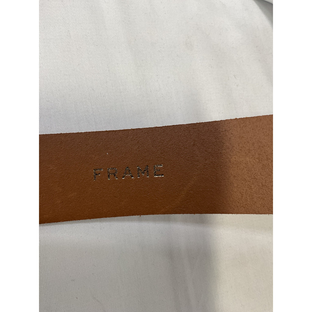 Frame 'Le' Brown Circle Leather Belt Size S