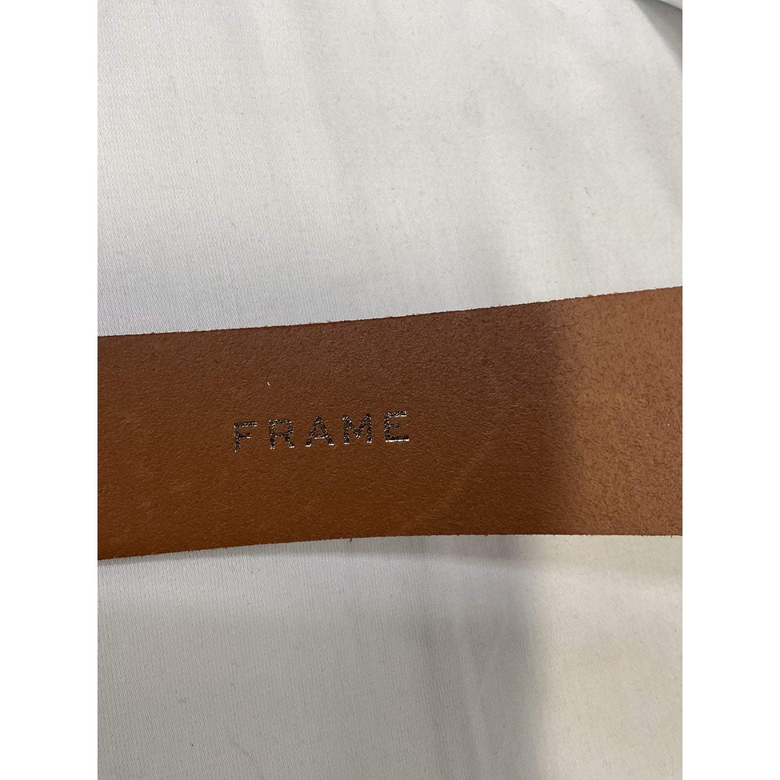 Frame 'Le' Brown Circle Leather Belt Size S