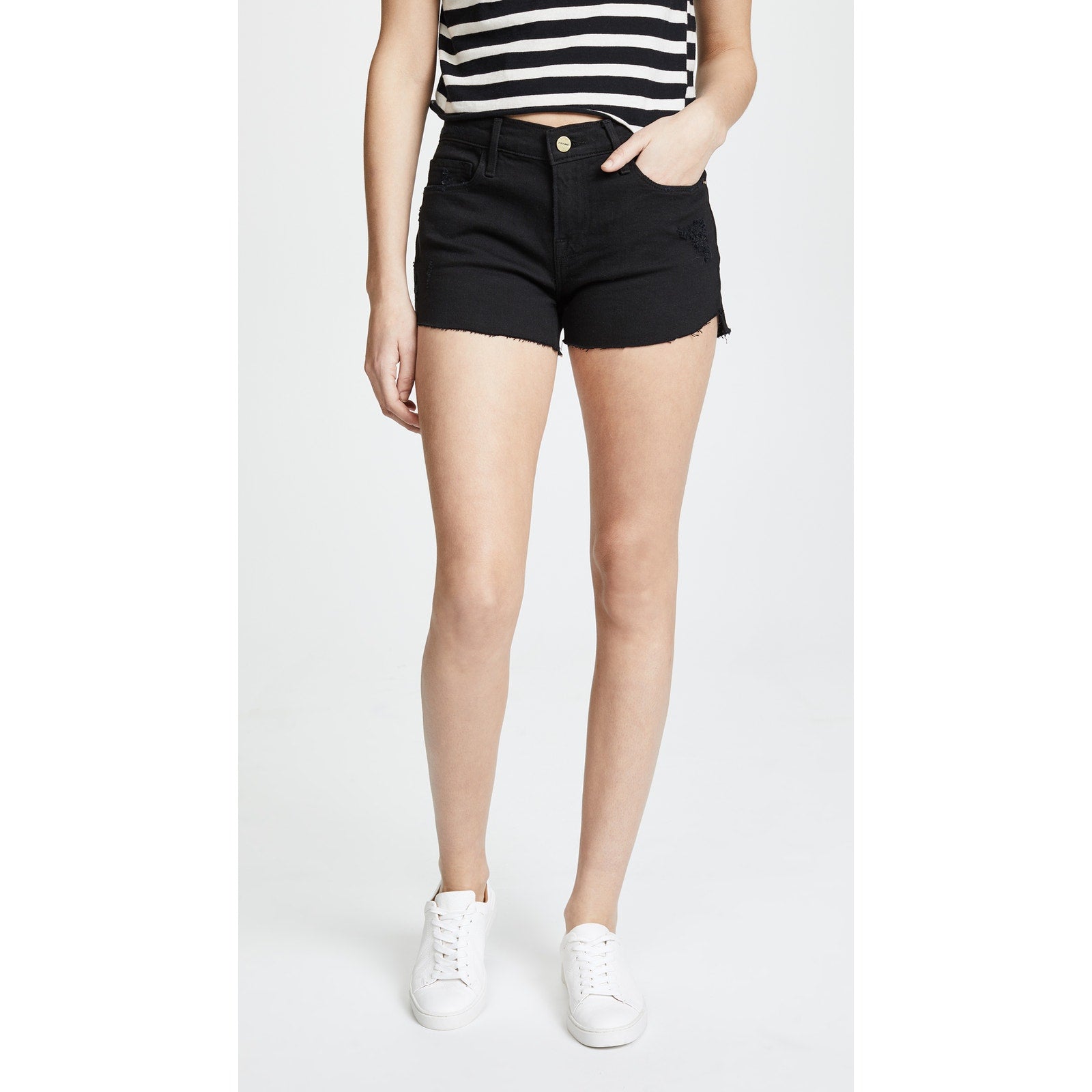 Frame 'Le' Black Cutoff Shorts Size 23
