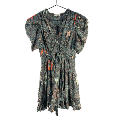 Ulla Johnson Floral Green Sarai Dress Size 0