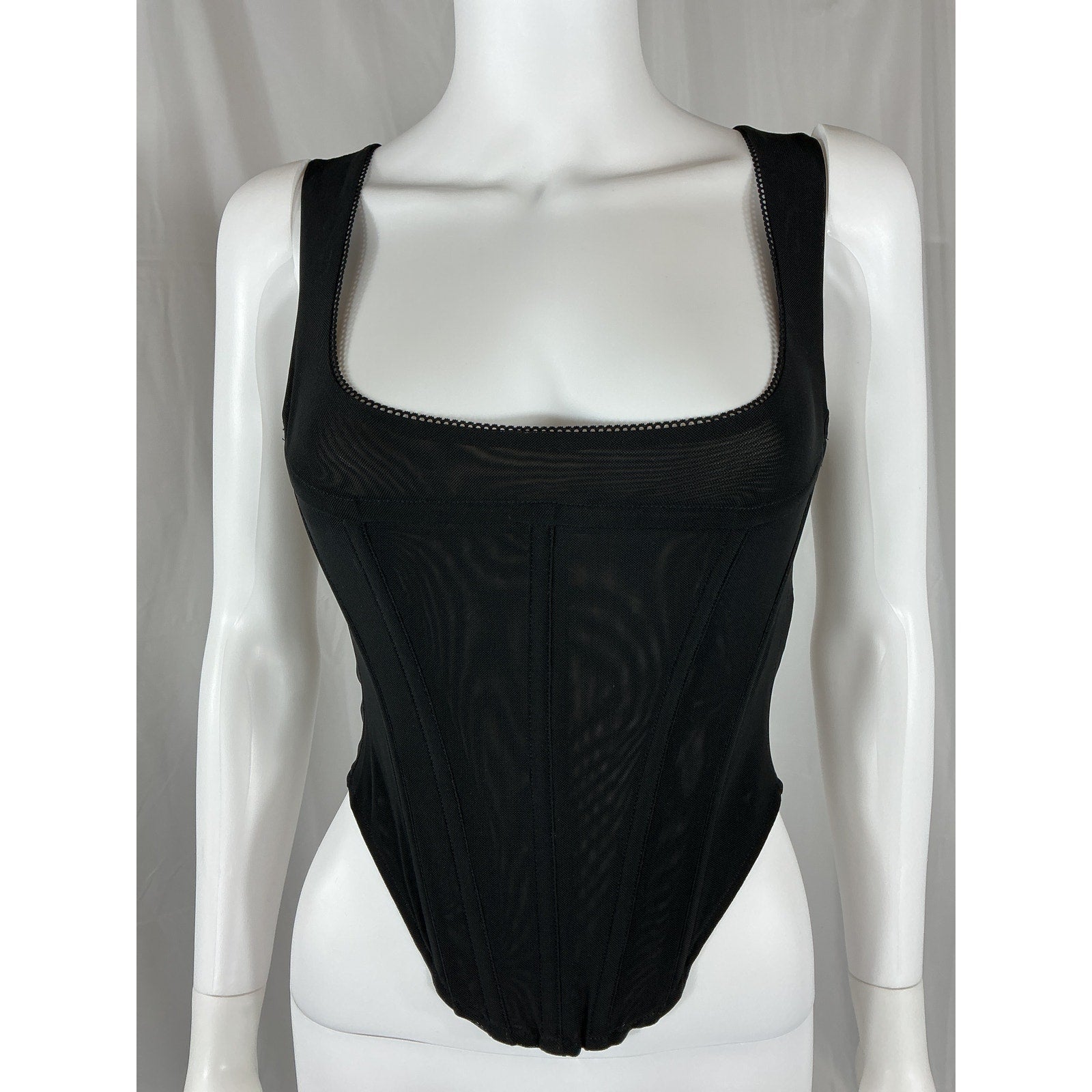 Miaou 'Campbell' Black Corset Top Size S
