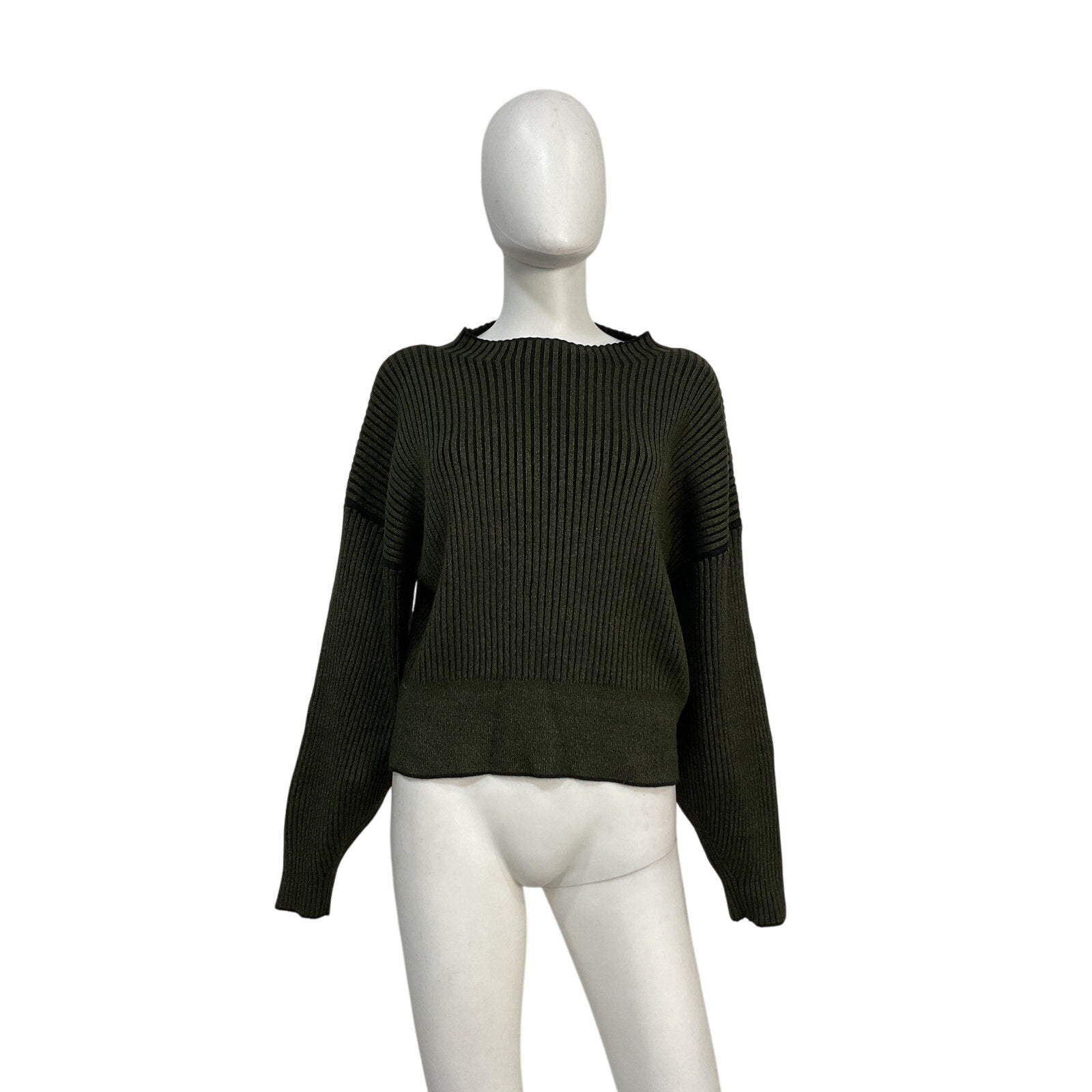 Varley 'Grant' Green Viscose Knit Sweater Size S