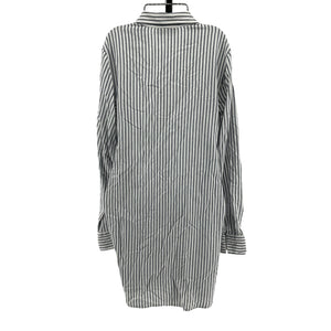 L'Academie Tie-Front Indigo Stripe Cloudline Shirtdress Size S
