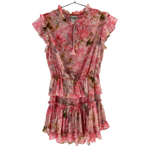 Misa Los Angeles Ruffled Multicolor Lilian Dress Size S
