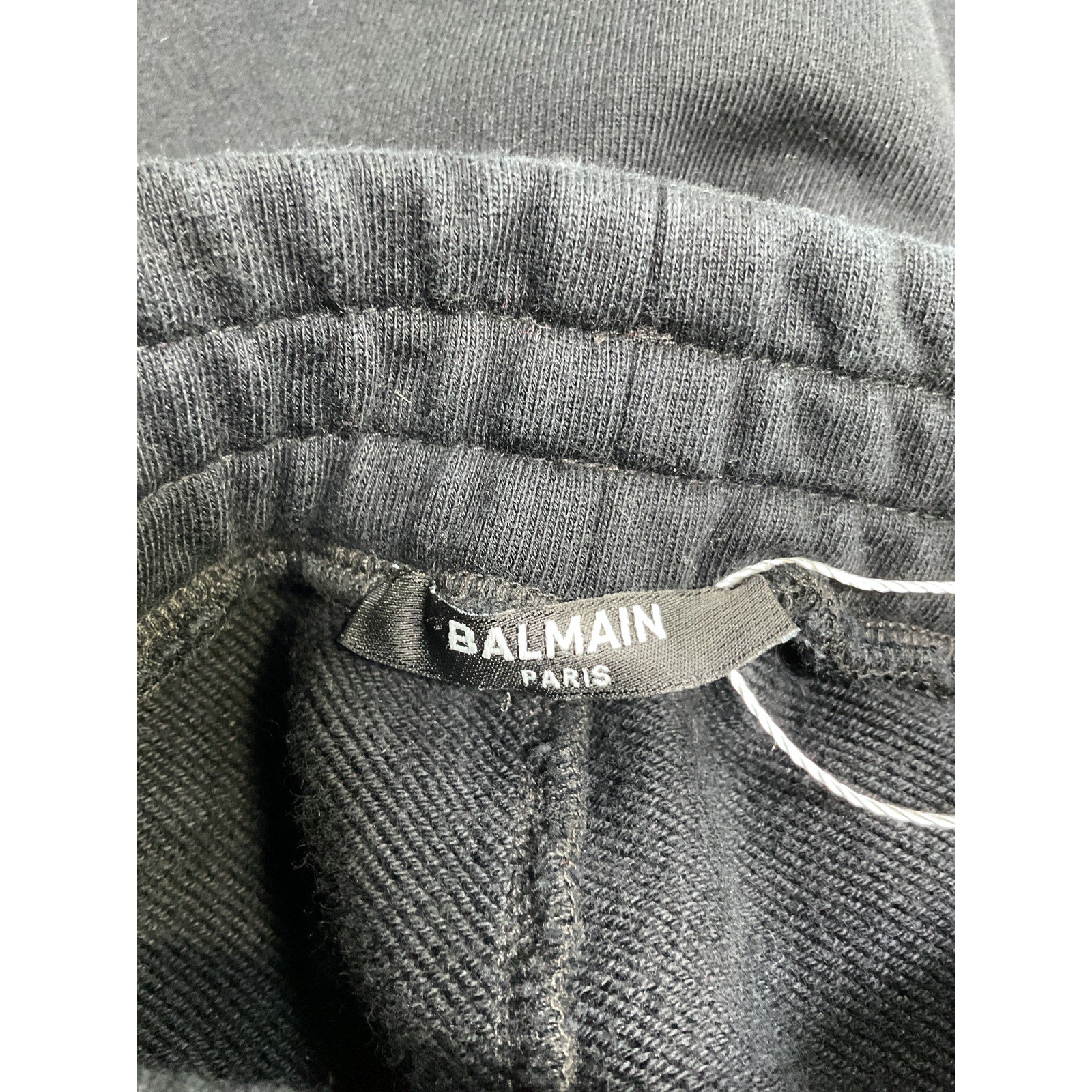 Balmain Paris Logo Black Cotton Stripe Joggers Size 12A