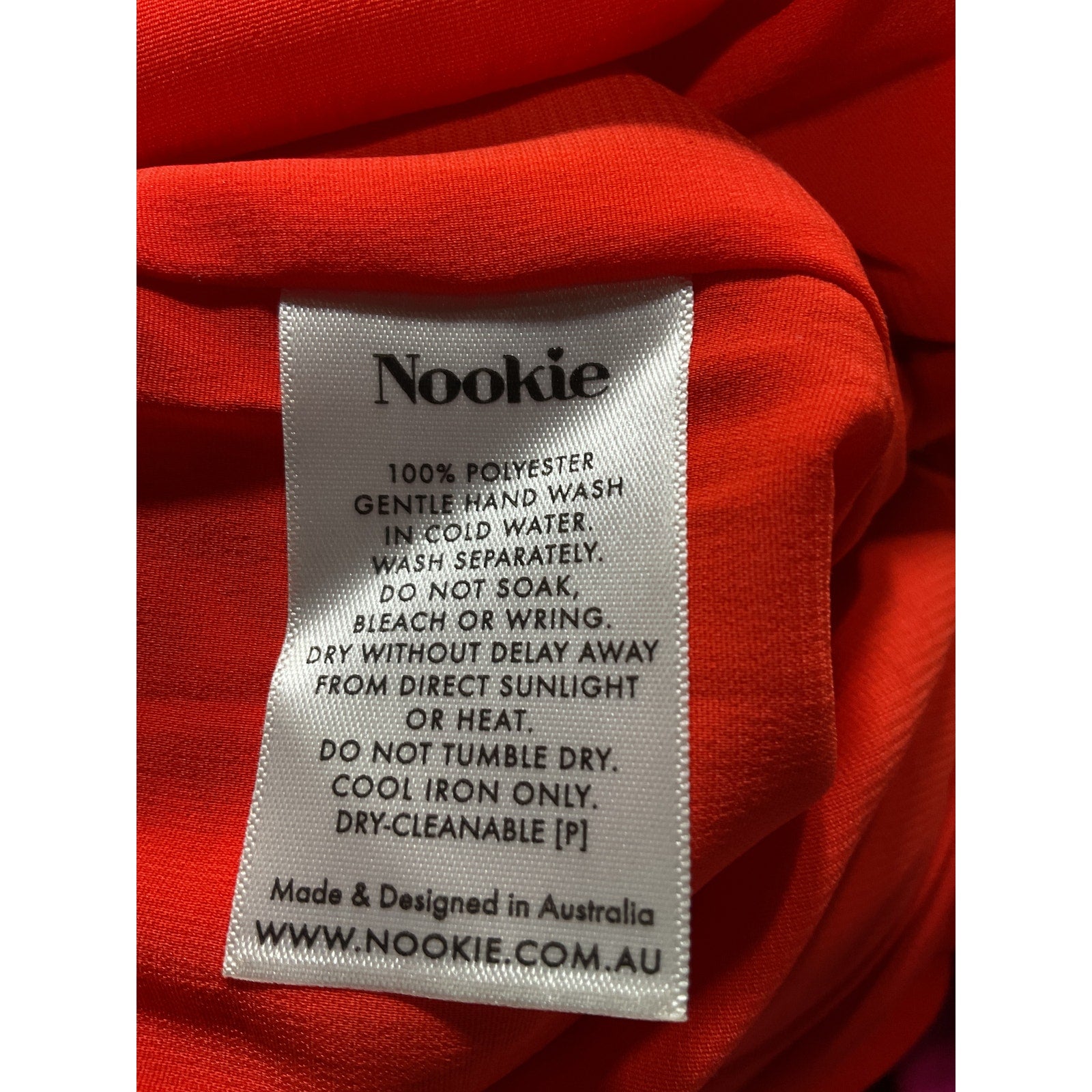 Nookie 'Cooper' Orange Crepe Midi Dress Size M - NWT