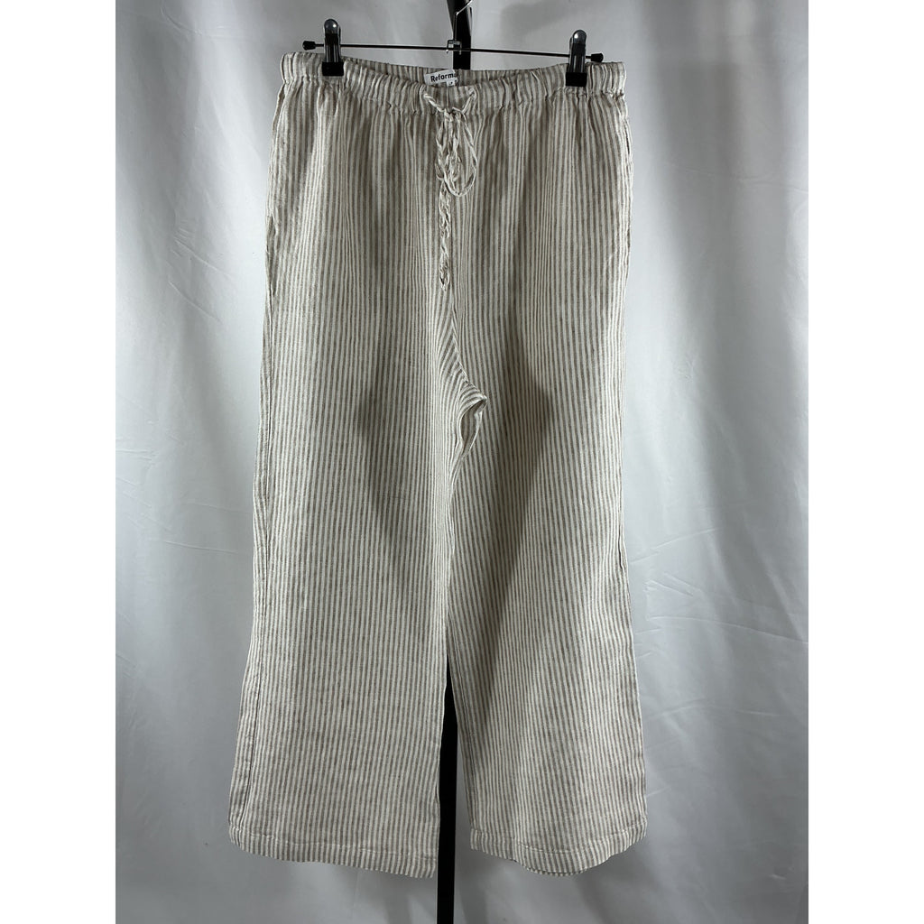 Reformation 'Olina' Tan Linen Pant Size LP