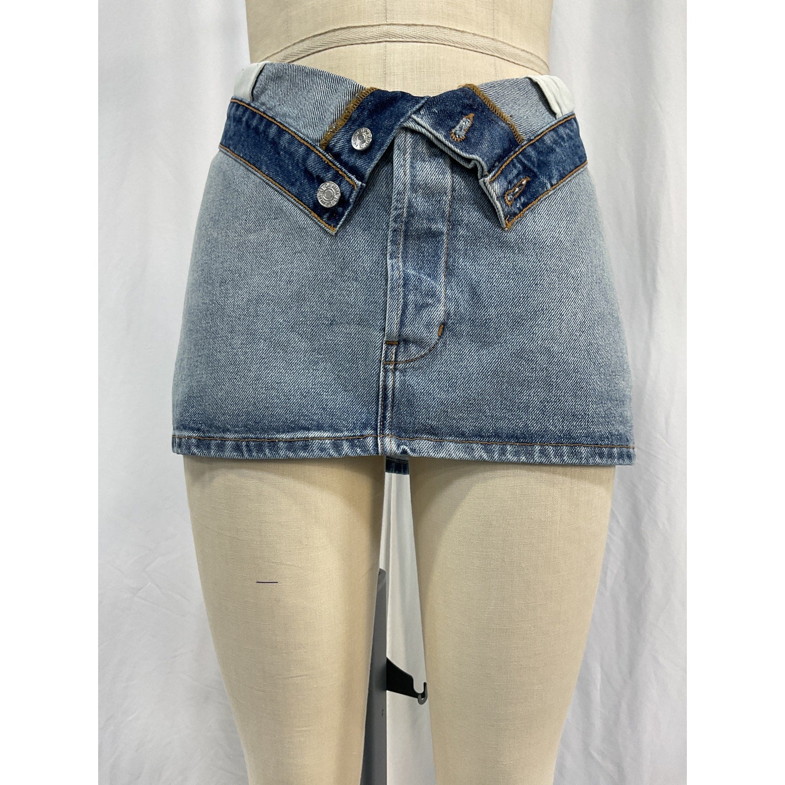 Eb Denim 'Madison' Blue Cotton Mini Skirt Size 32 - NWT