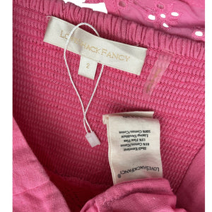 LoveShackFancy Delicate Fuchsia Eyelet Mini Dress Size 2