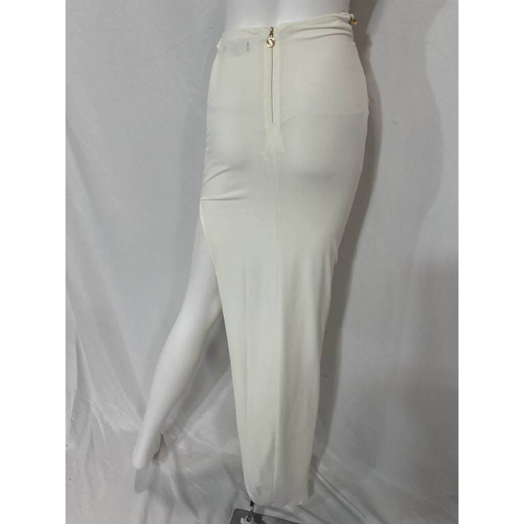 Nookie 'Alyssa' White Chain Asymmetric Skirt Size XS
