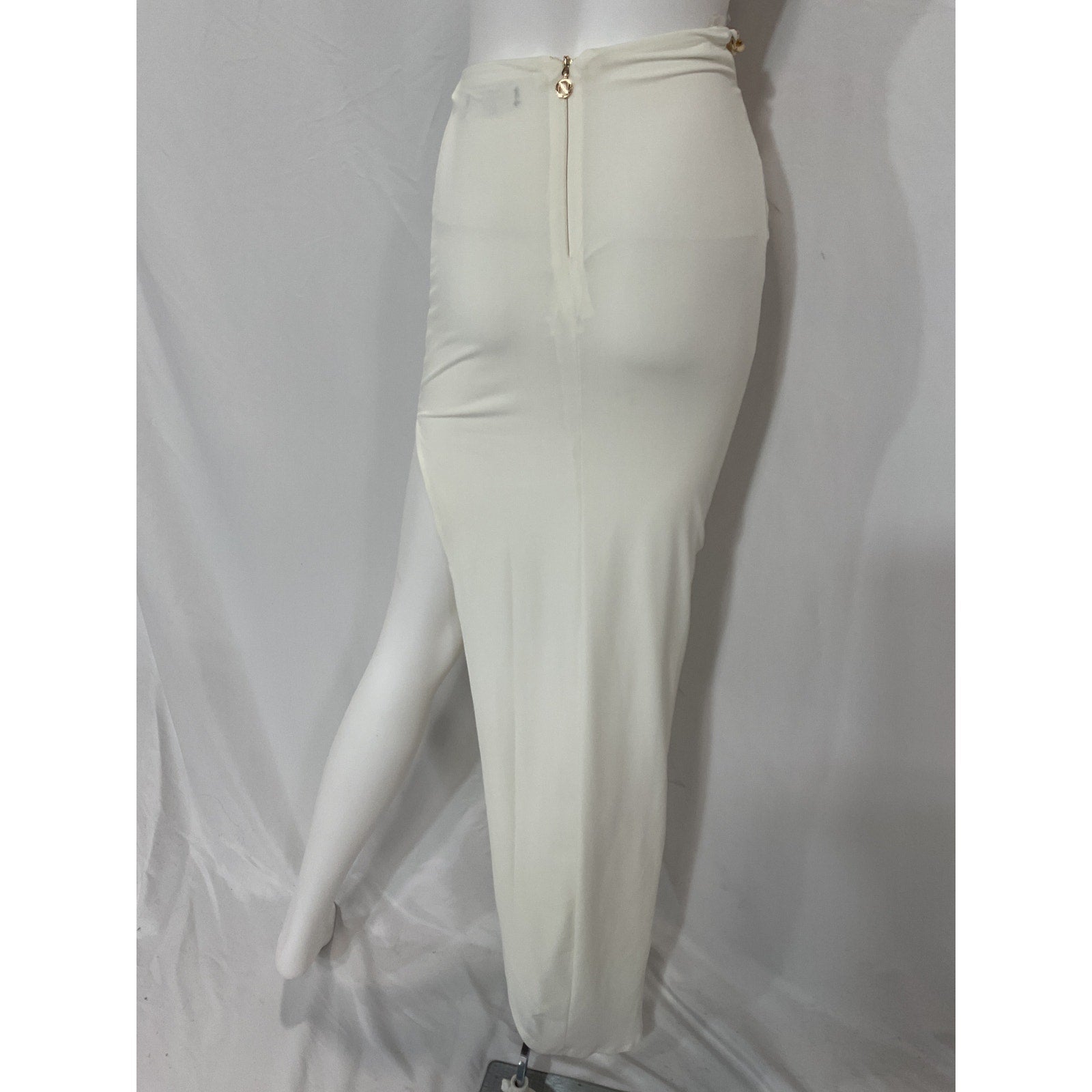 Nookie 'Alyssa' White Chain Asymmetric Skirt Size XS