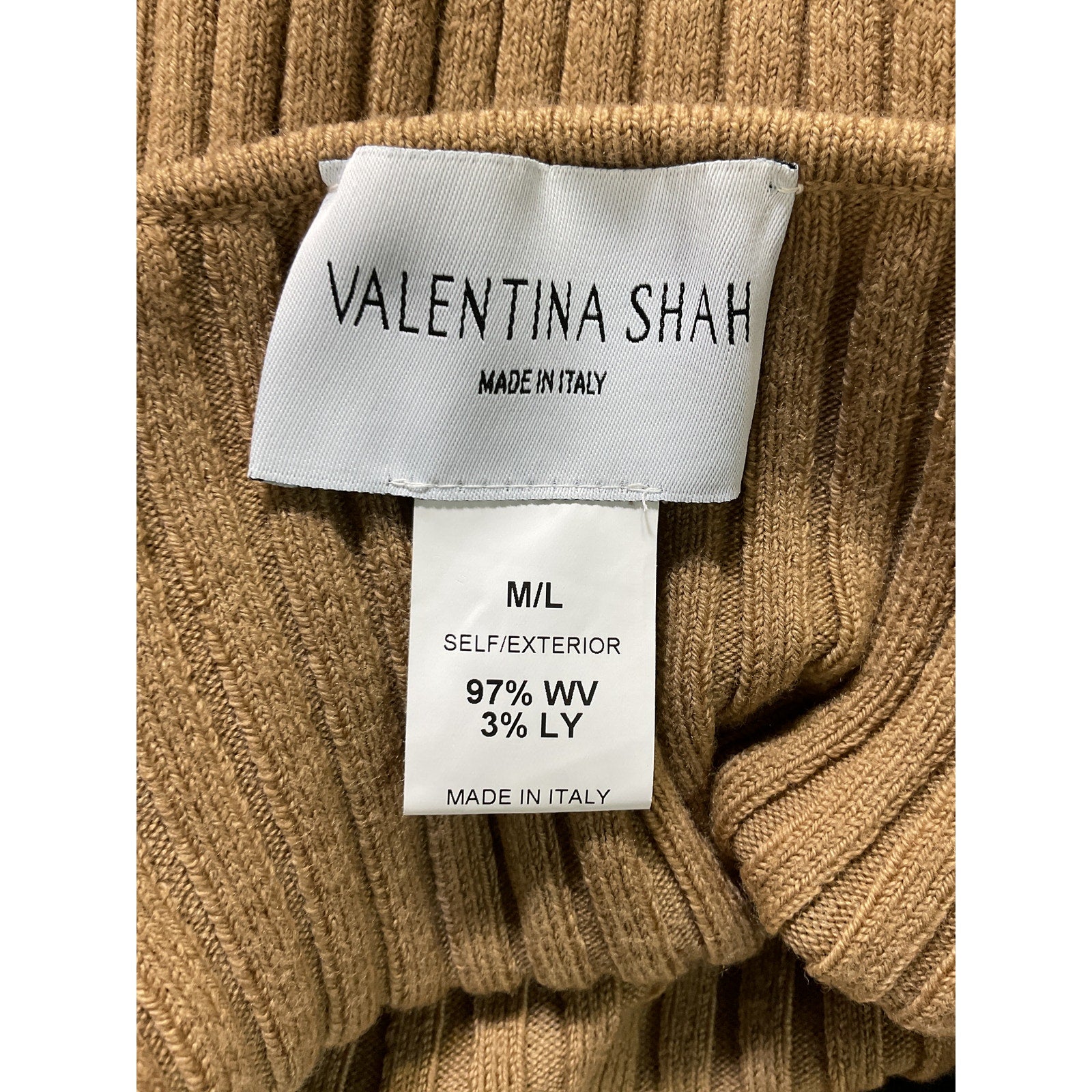 Valentina Shah 'Dame' Back Cut Out Beige Knit Dress Size M