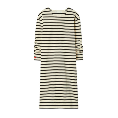 Tory Burch Striped Multicolor Scrunched Sleeve Jersey Dress Size XS