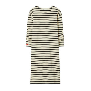 Tory Burch Striped Multicolor Scrunched Sleeve Jersey Dress Size XS