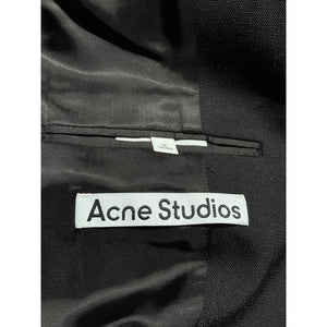 Acne Studios Black 'Net Sustain' Recycled Grain De Poudre Blazer Size 32