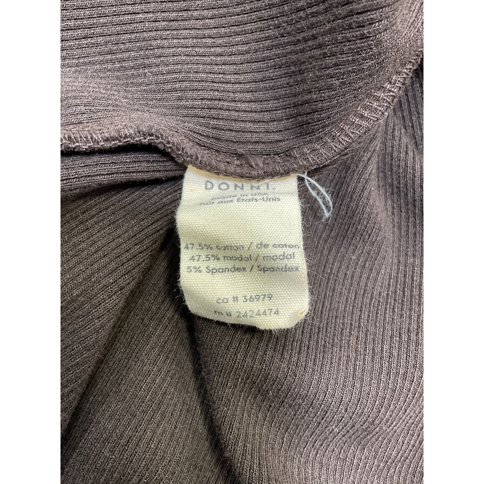 Donni. The Rib Brown Cotton Kick Flare Size XXL