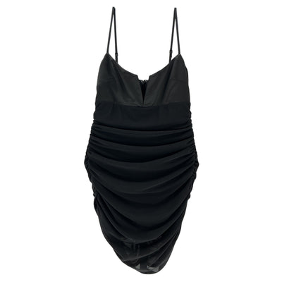 Michael Costello Ruched Black Elsie Mini Size S Dress