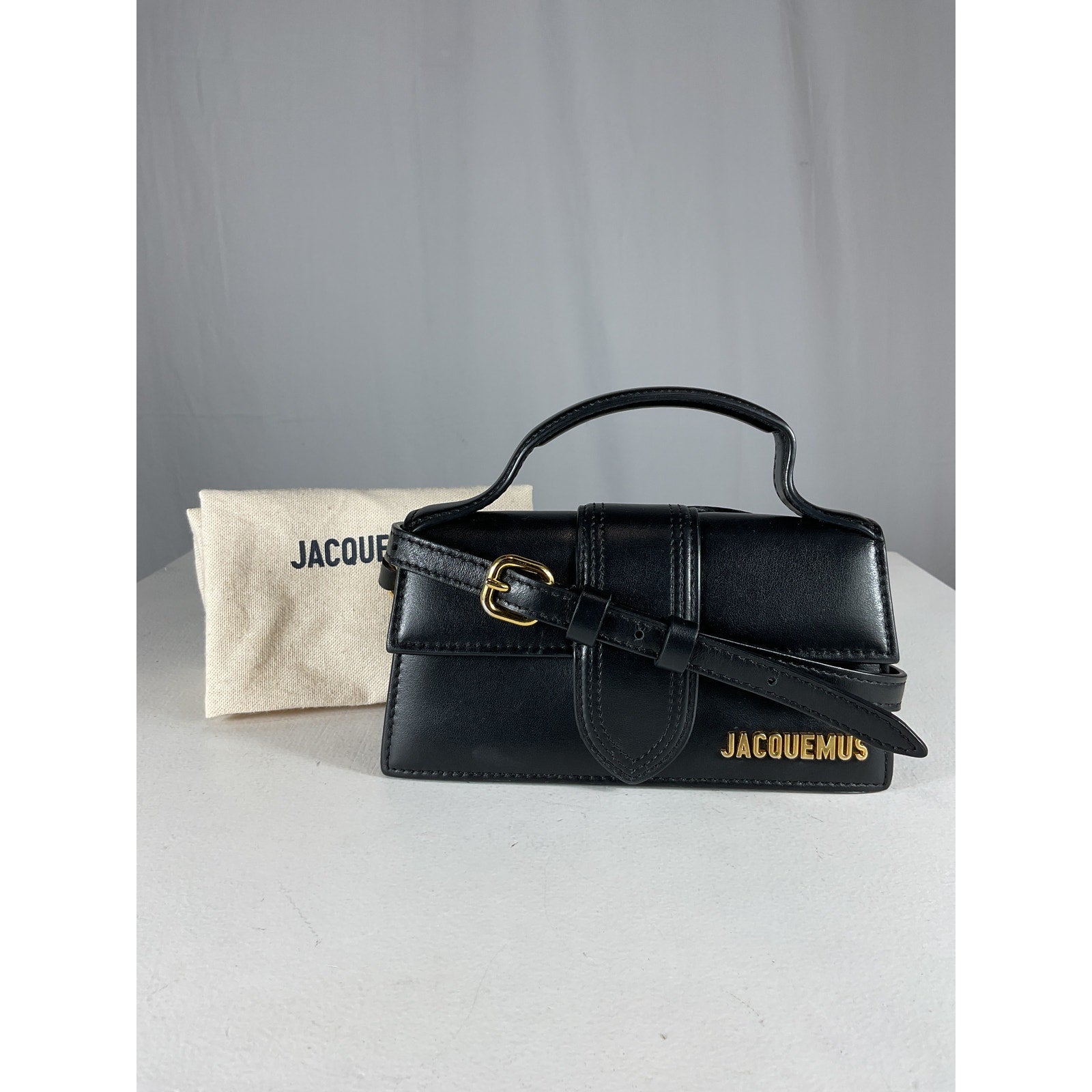 Jacquemus 'Le' Black Leather Bambino Bag