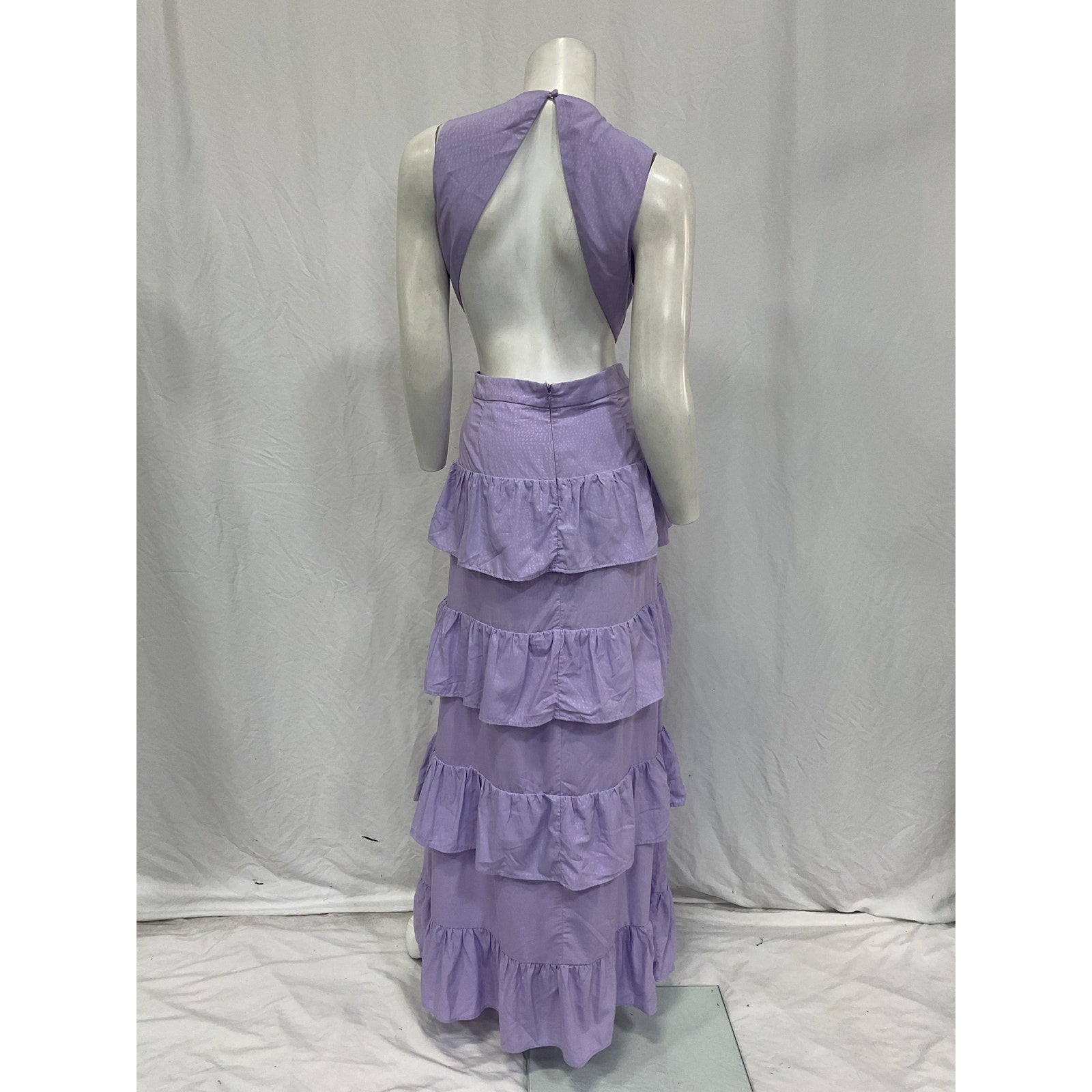 Line & Dot 'Christy' Purple Polyester Maxi Dress Size L