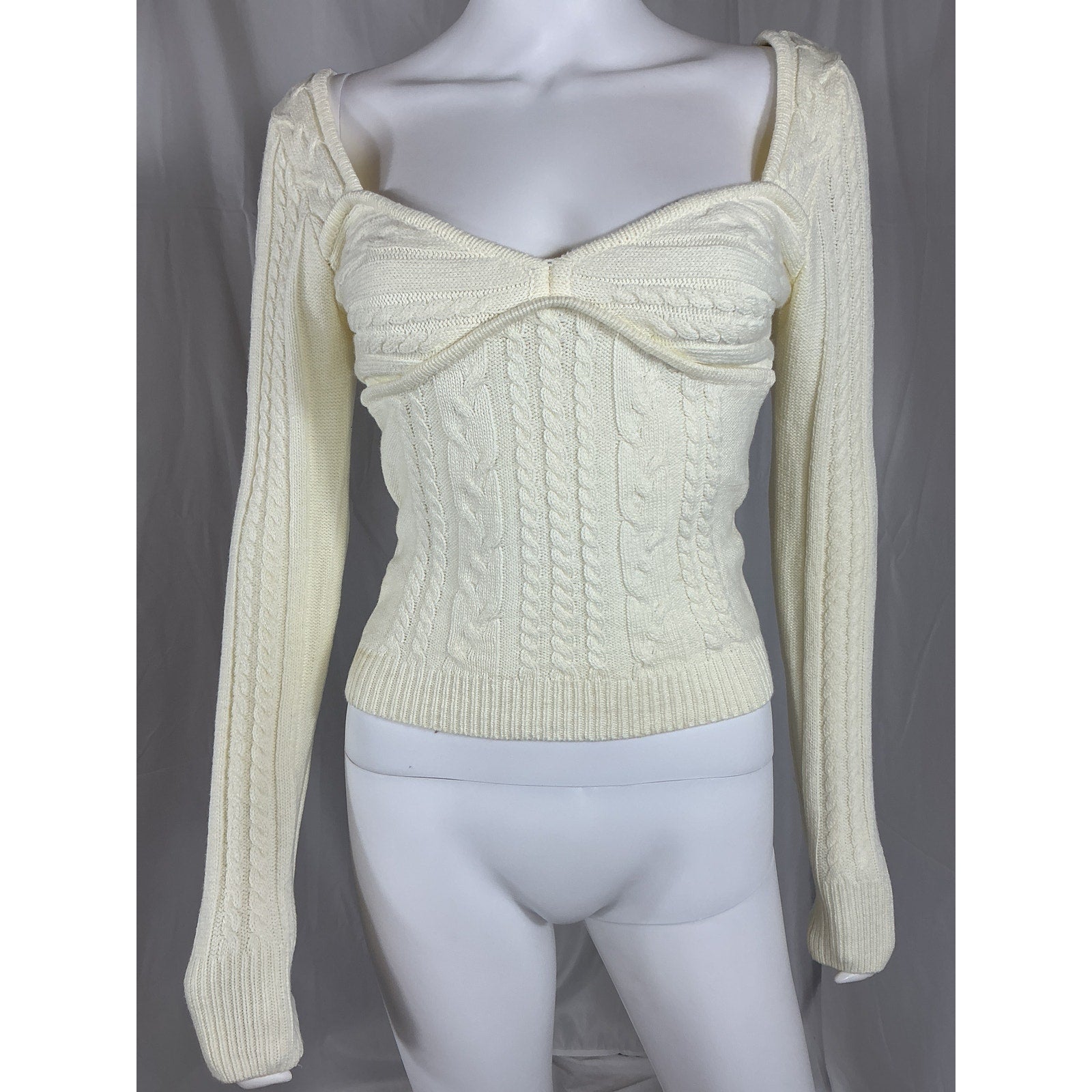 Majorelle 'Fallone' White Acrylic Sweater Size S
