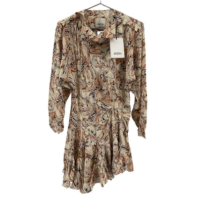 Isabel Marant Asymmetric Cream Tharya Mini Dress Size FR 38 / US 6NWT