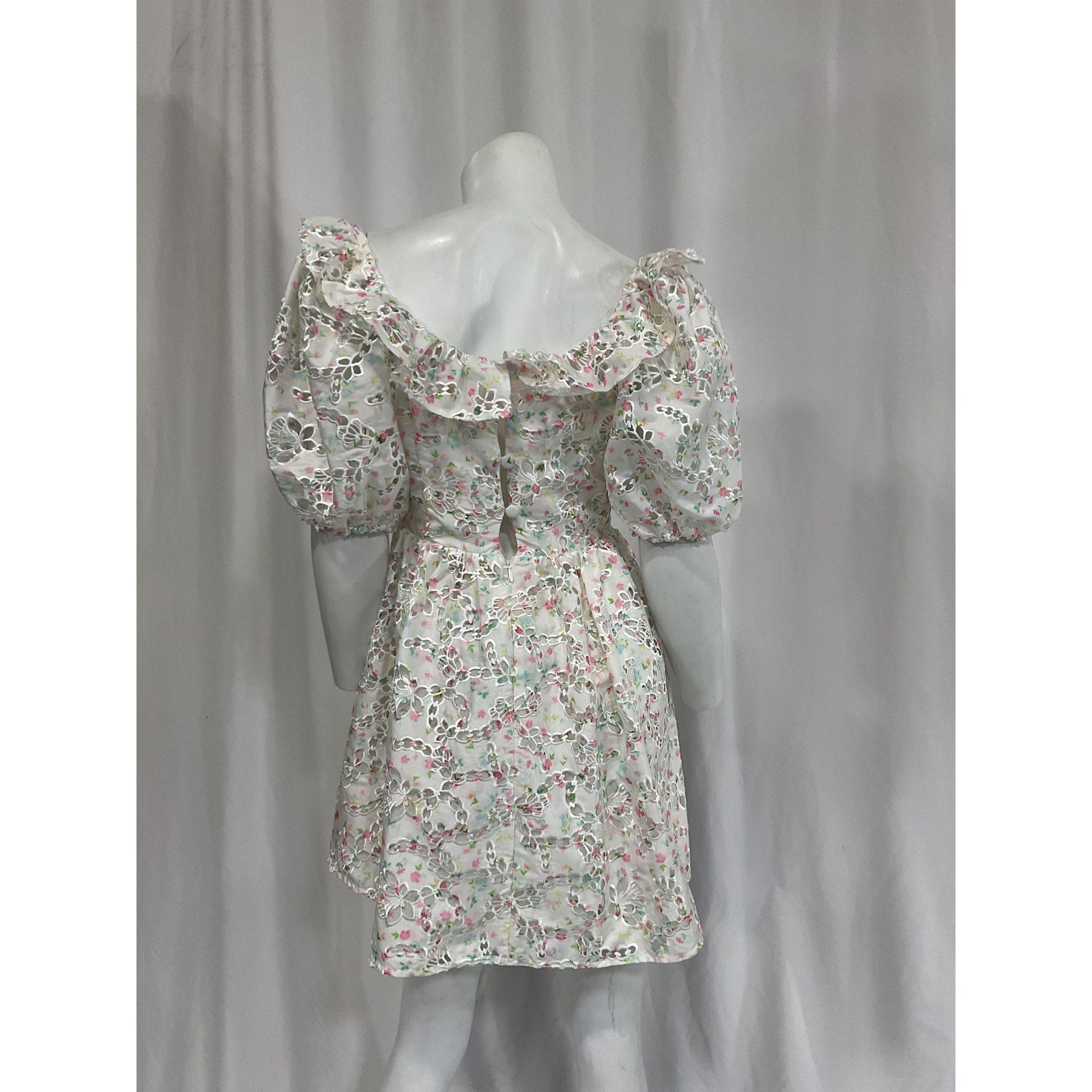 For Love & Lemons 'Magnolia' White Voile Mini Dress Size S - NWT