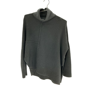 Allsaints Lock Black Wool Mock Neck Sweater Size XS