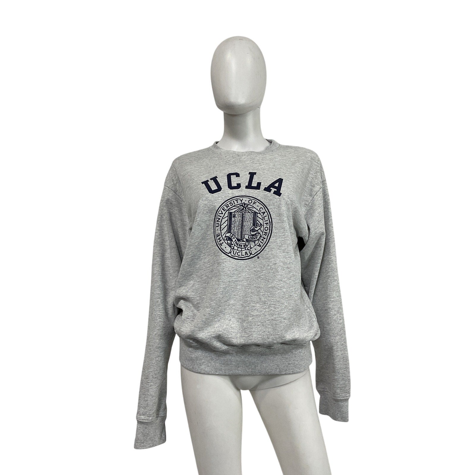 Sporty & Rich 'Crest' Grey Cotton Crewneck Sweatshirt Size XS