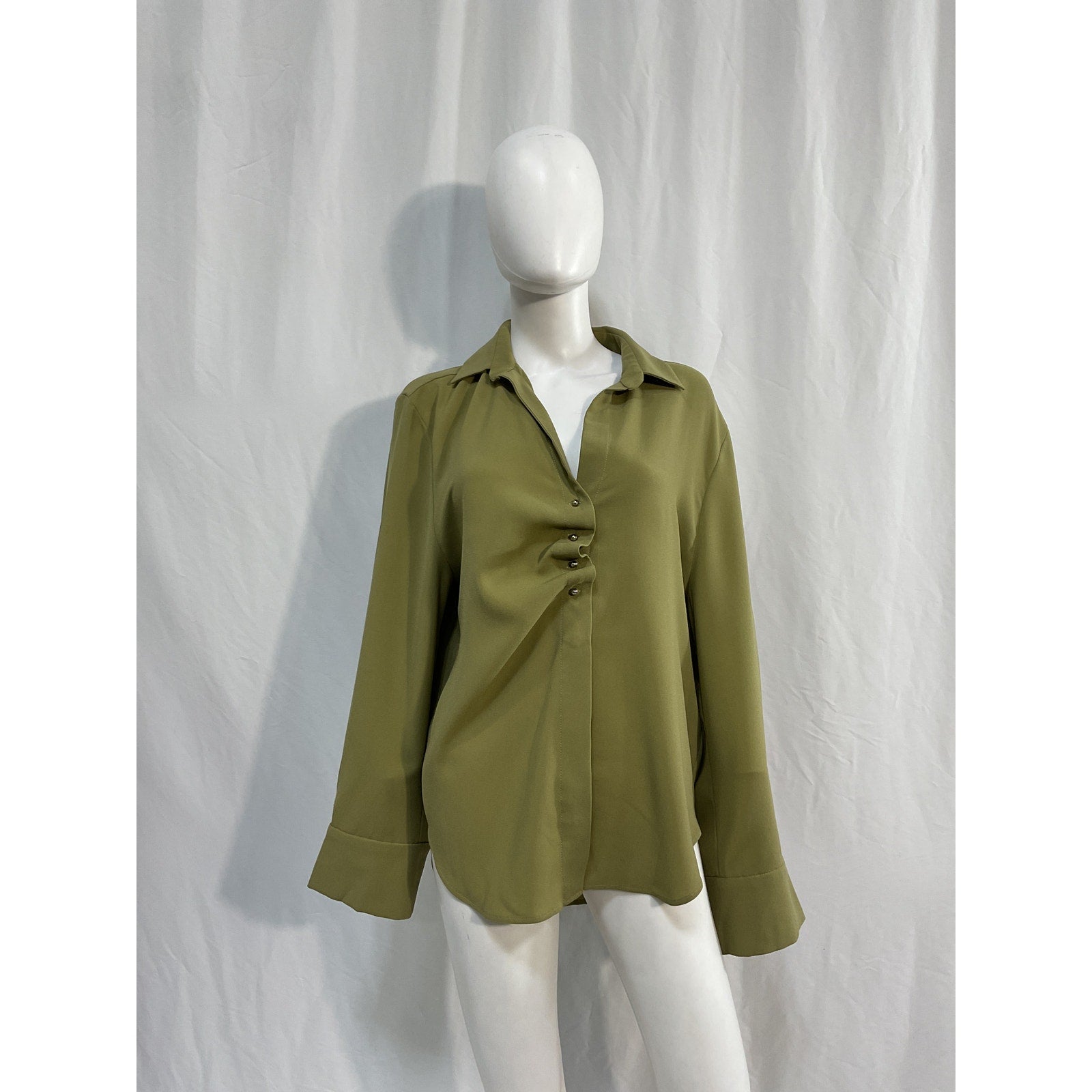 Aeron 'Amaro' Green Georgette Georgette Shirt Size 34