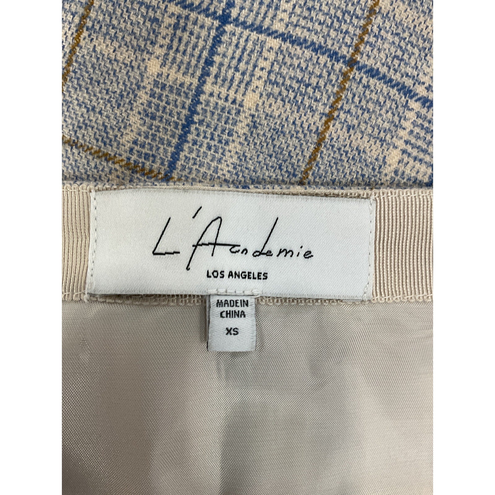 L'Academie 'Natalia' Blue Mini Tweed Skirt Size XS