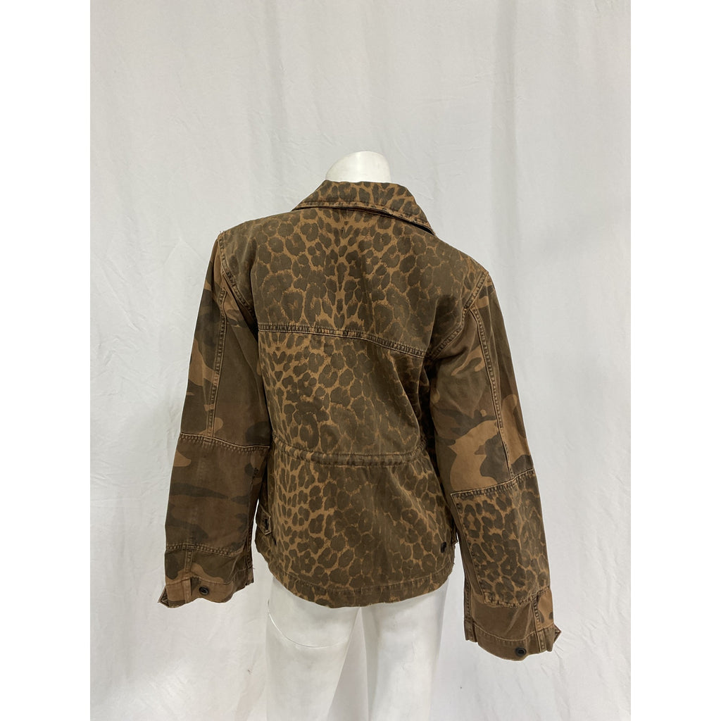 Allsaints 'Finch' Brown Cotton Leppo Mix Jacket Size 6