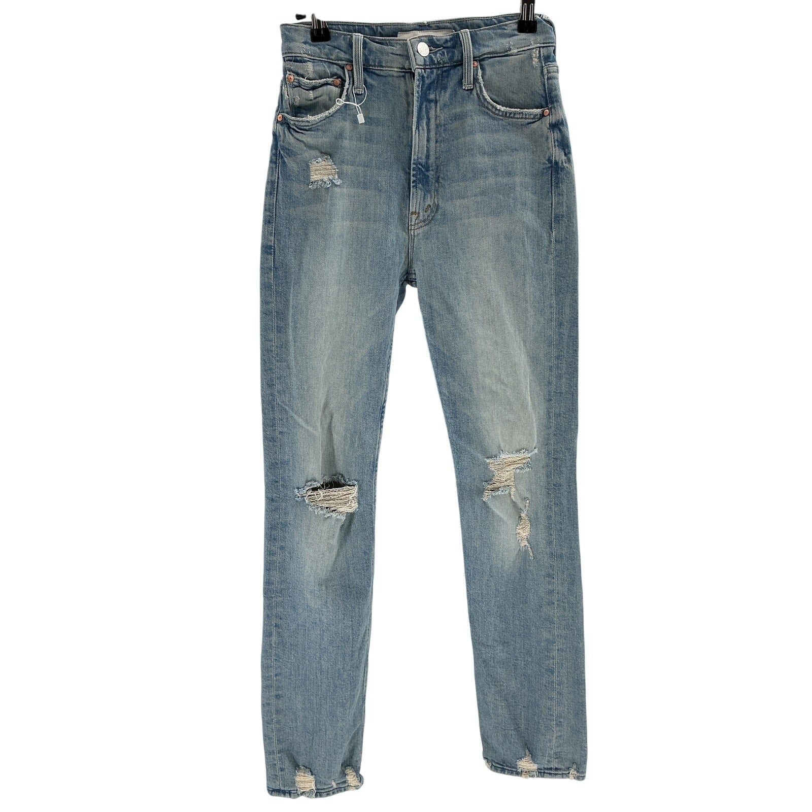 Mother High Waisted Blue Cotton Rider Skimp Size 25