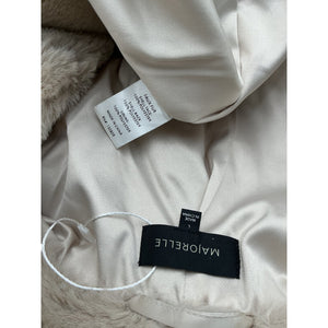 Majorelle Plush Beige Tatiana Faux Fur Coat Size L