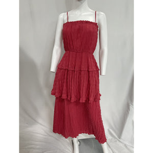 Elliatt 'Utopian' Red Gauze Ruffle Dress Size S