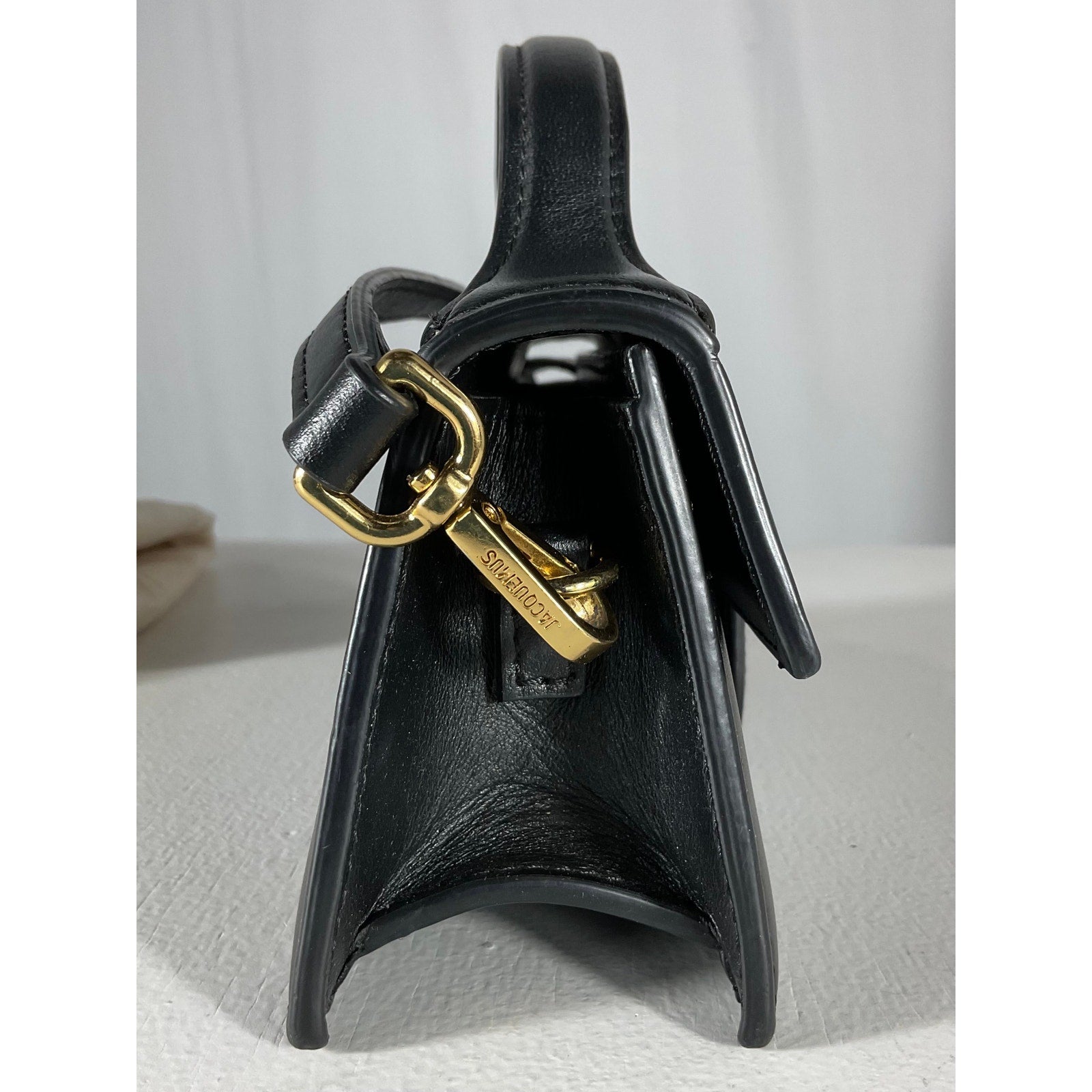 Jacquemus 'Le' Black Leather Bambino Bag