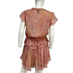 Misa Los Angeles Ruffled Puglia Paisley Lilian Dress Size M