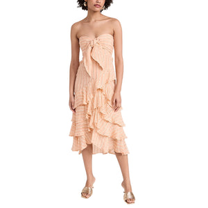 Sundress Sequined Peach Ilanila Dress Size S NWT