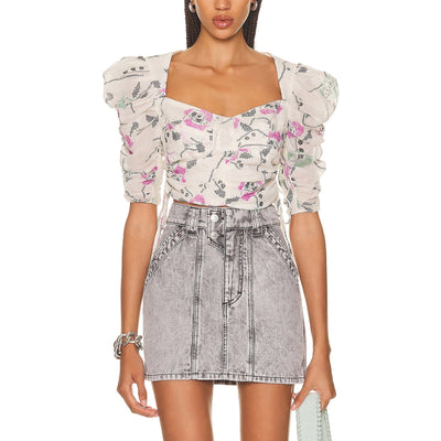 Isabel Marant 'Galaor' White Cotton Top Size 38