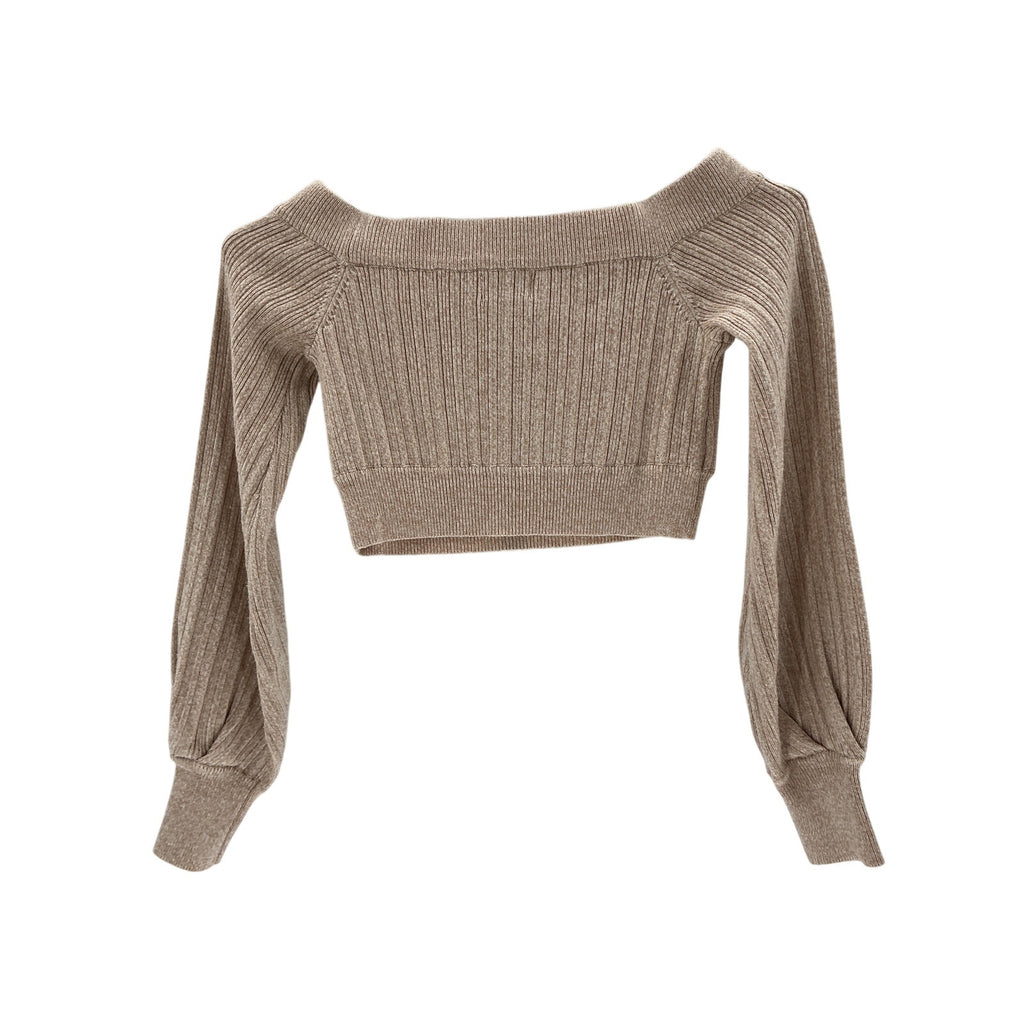 Michael Costello x Revolve 'Kalina' Tan Poly Sweater Size XXS